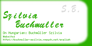 szilvia buchmuller business card